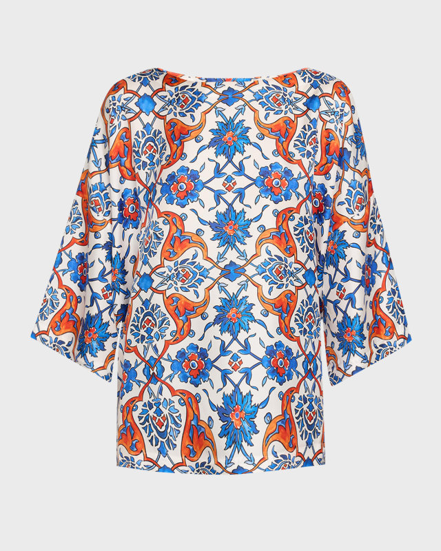 Three-Quarter Sleeve Scoop Neck Tunic (Mid Plus Length)